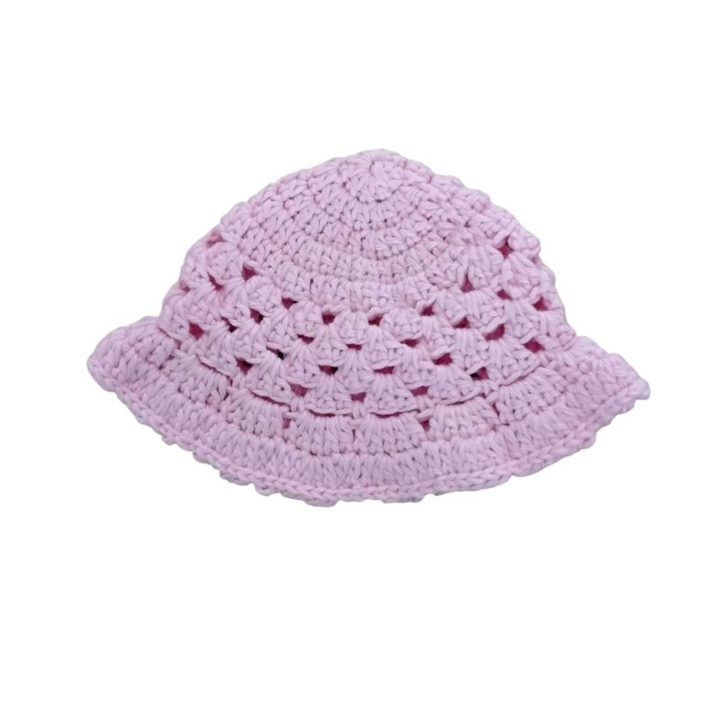 Crochet Bucket Hat Baby Size 6-12 months Cottagecore 90s Y2K Boho Vacation Fairy